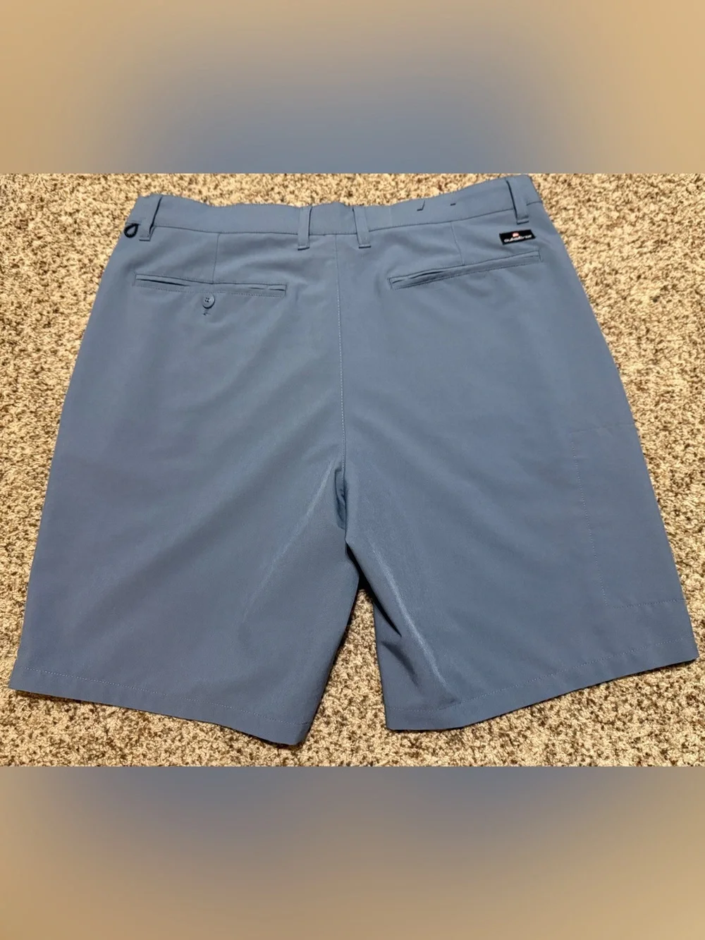 Quiksilver Steel Blue Amphibian Hybrid Chino Board Shorts Mens 34 EUC